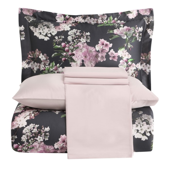 Постельное белье Tivolyo Deluxe "Lavinia", 1,5 спальное, черный