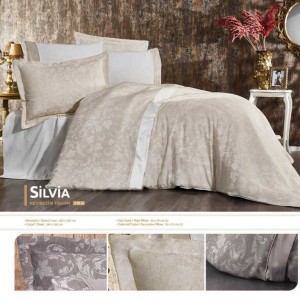Постельное белье Grazie "Silvia", 2-х спальное (евро), кремовый