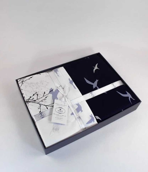 Постельное белье Do&Co Delux "Doga", 1,5 спальное, синий