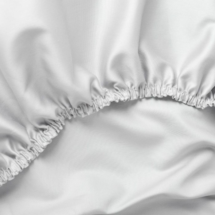 Постельное белье  German Grass на резинке "Ash Grey Allure", 2-х спальное (евро), светло-серый