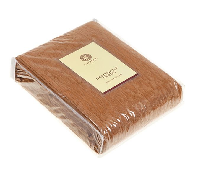 Покрывало Luxberry "Velvet", 240x260 см, рыжая замша