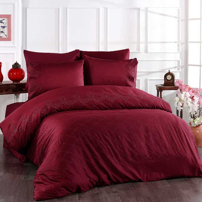 Постельное белье Grazie "Vianova", 2-х спальное (евро), бордовый