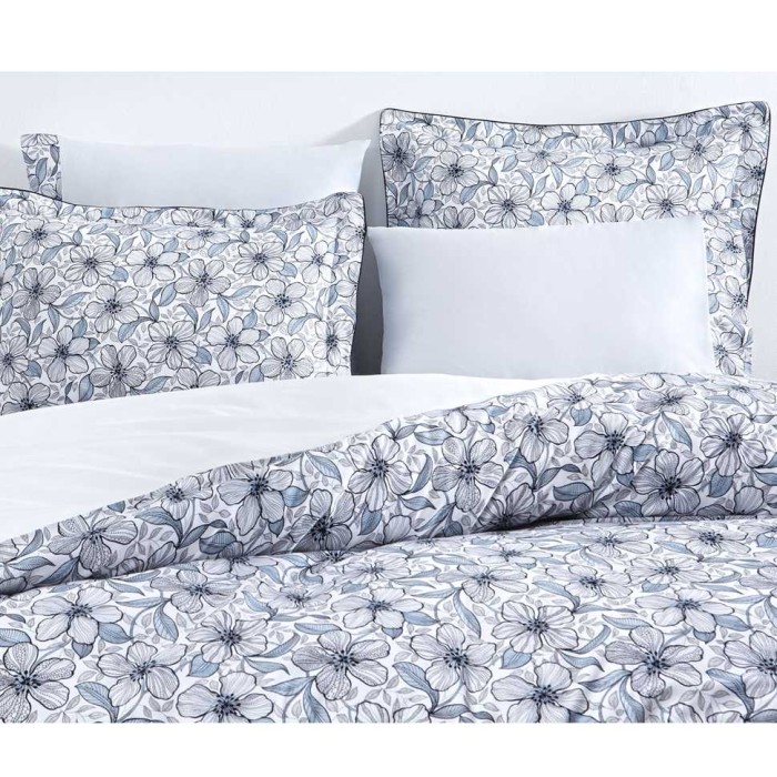 Постельное белье Tivolyo "Martha", 2-х спальное (евро), голубой