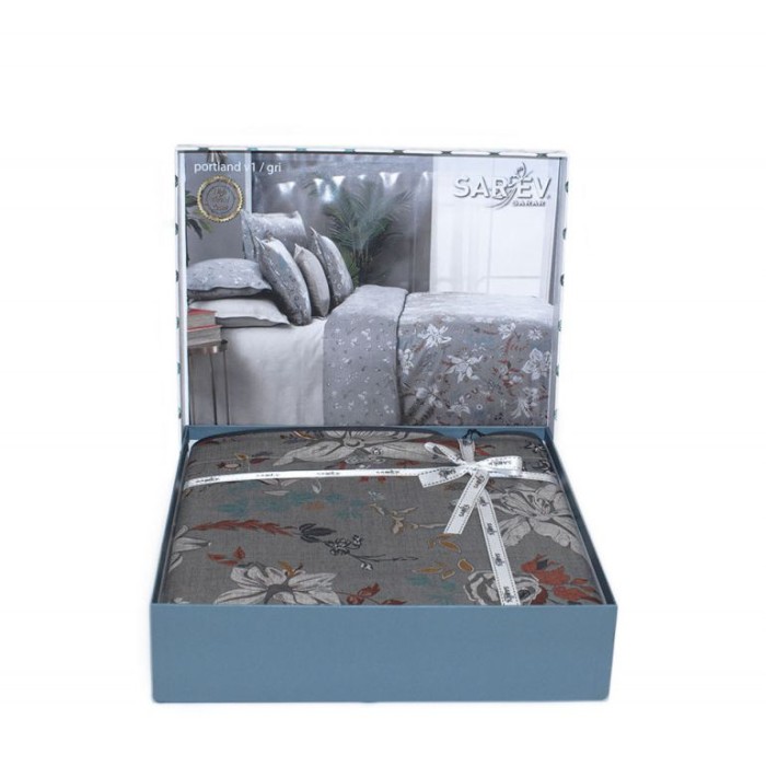 Постельное белье Sarev "Portland", 2-х спальное (евро), серый