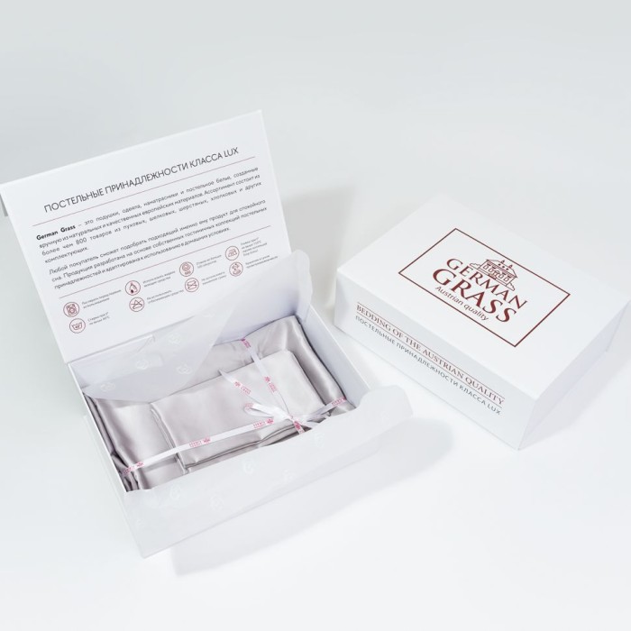 Постельное белье German Grass Silk Bliss "Silvery Grey", семейное