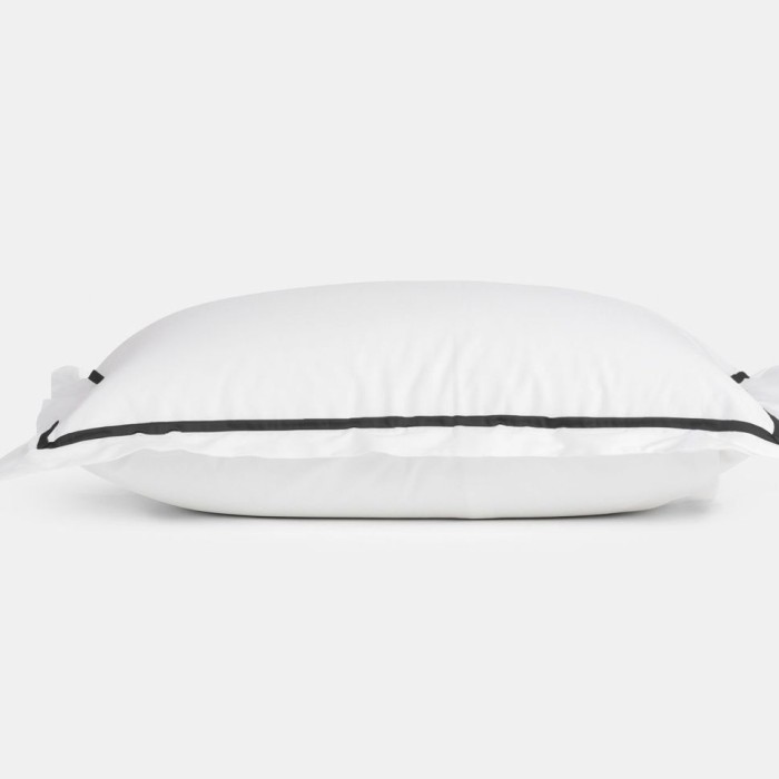 Наволочка German Grass узкая "Dark Onyx Allure", 50x70 см, 2 шт, белый