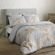 Постельное белье TAC SATIN DELUX "NEIRA", 2-х спальное (евро), кофейный