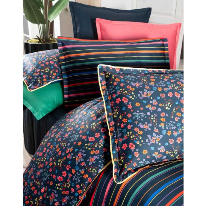 Постельное белье Sarev "Selin", 1,5 спальное, темно-синий