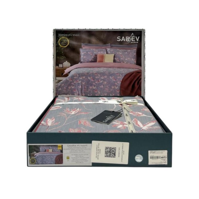 Постельное белье Sarev "Samira Jakarli", 2-х спальное (евро), голубой