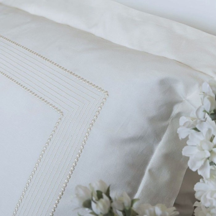 Постельное белье Lappartement "Siena", 2-х спальное (евро), белый