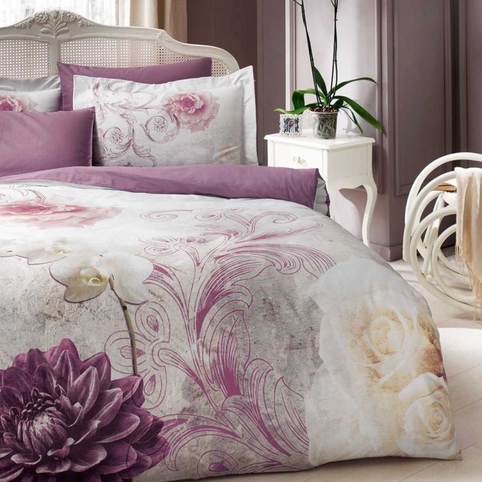 Постельное белье Tivolyo Deluxe "Lene", 2-х спальное (евро), кремовый