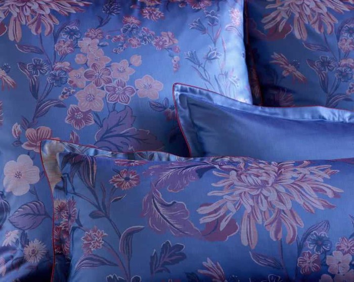 Постельное белье Curt Bauer дамаст "Johanne", 1,5 спальное, синий