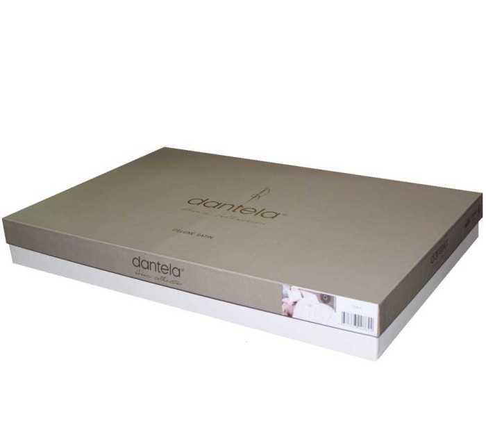 Постельное белье Dantela с вышивкой "Melodi", 2-х спальное (евро), белый