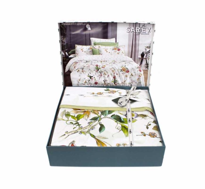 Постельное белье Sarev "Alyona", 1,5 спальное, зеленый