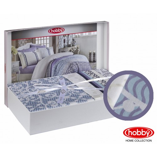 Постельное белье Hobby "Laura", 2-х спальное (евро), лиловый