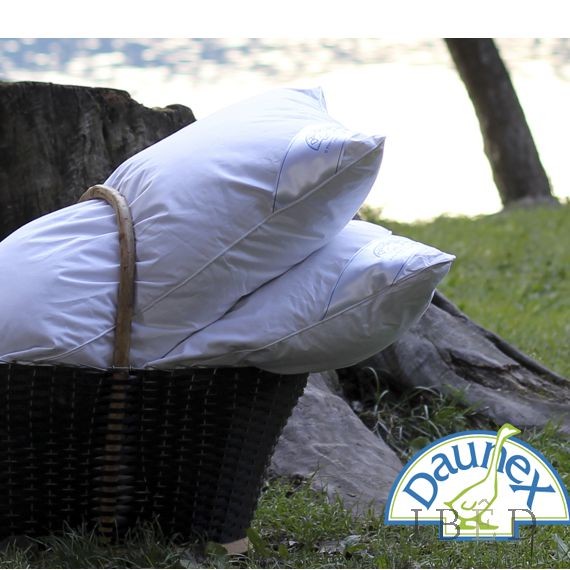 Подушка Daunex пуховая "Aria", 50x70 см, упругая, белый