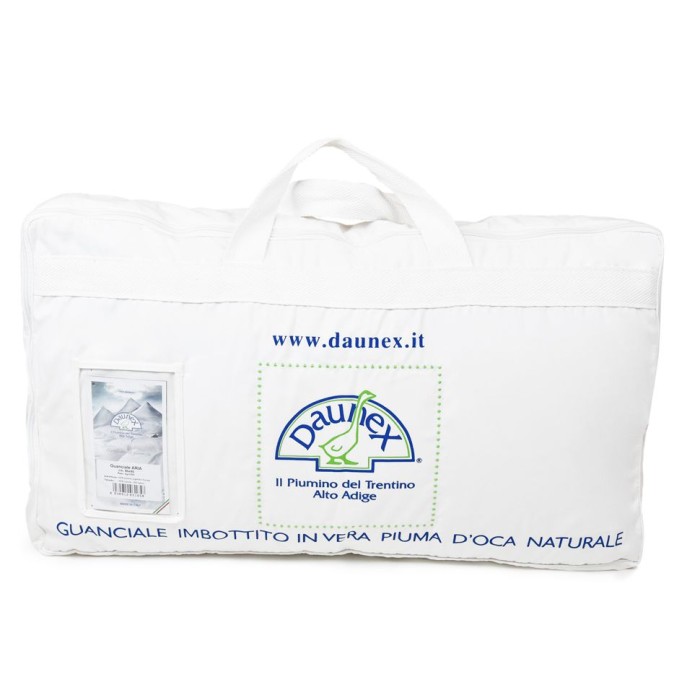 Подушка Daunex пуховая "Aria", 50x70 см, упругая, белый
