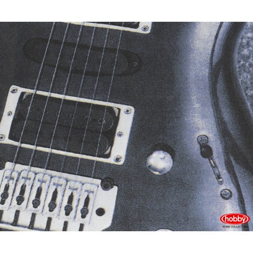 Постельное белье Hobby поплин "Rock Music", 1,5 спальное, серый