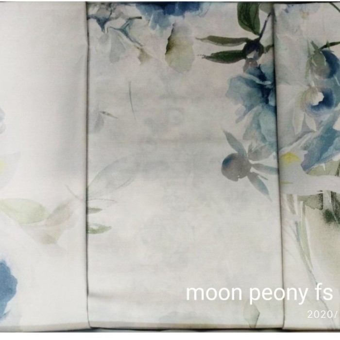 Постельное белье Mirabello "Moon Peony U04", семейное, голубой
