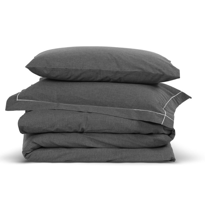 Простыня Hamam на резинке "Heather", 180x200+45 см, темно-серый