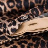 Постельное белье Tivolyo жатый шелк "Leopard", 2-х спальное (евро), коричневый