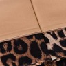 Постельное белье Tivolyo жатый шелк "Leopard", 2-х спальное (евро), коричневый