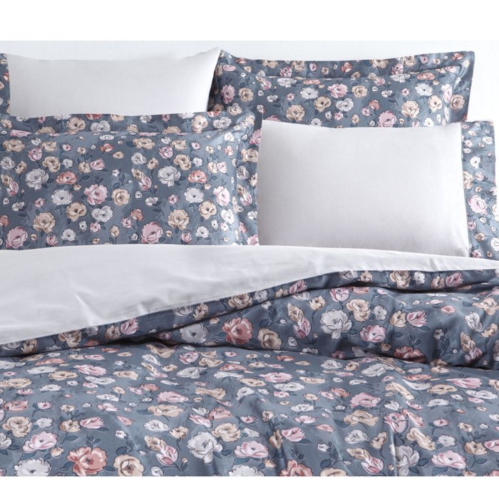 Постельное белье Tivolyo "New Luella", 2-х спальное (евро), голубой