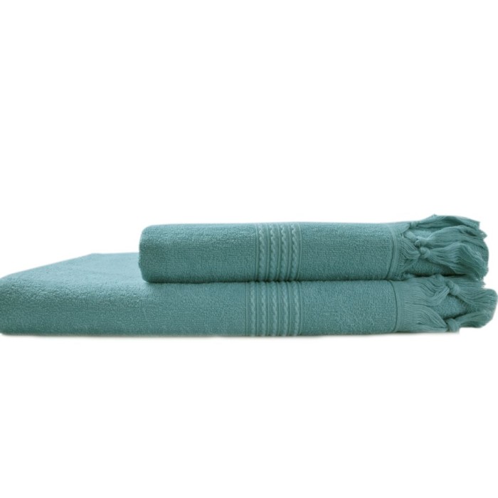 Полотенце Hamam "Meyzer Tassels", 100x150 см, бирюзовый