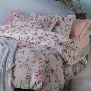 Постельное белье MIRABELLO "ELEGANT FLOWERS", 2-х спальное (евро), серый
