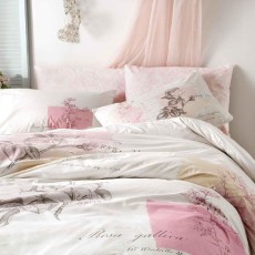 Постельное белье TAC SATIN "BETSY", 2-х спальное (евро), розовый