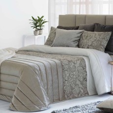 Покрывало с наволочками ANTILO бархат "ASIS", 250x280 см, стоне
