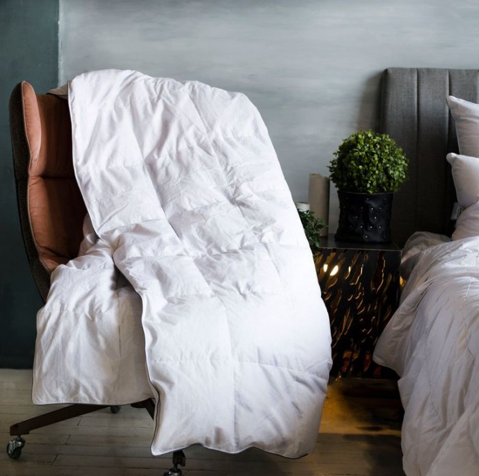 Одеяло German Grass пуховое "Gray Familie Down", 200x200 см, всесезонное