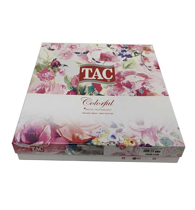 Постельное белье Tac DIG Saten "Vares", 2-х спальное (евро), коричневый