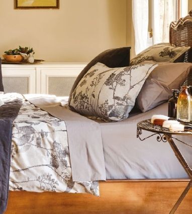 Наволочка Hamam декор "Japanese Blossom", 65x65 см, серый