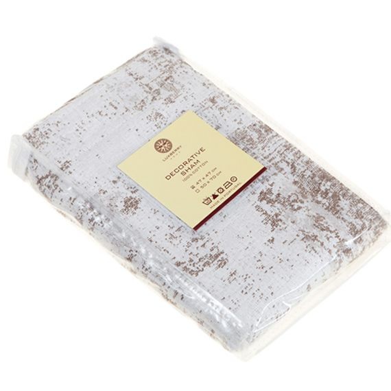 Наволочка Luxberry "Amber", 40x40 см, бело-шоколад