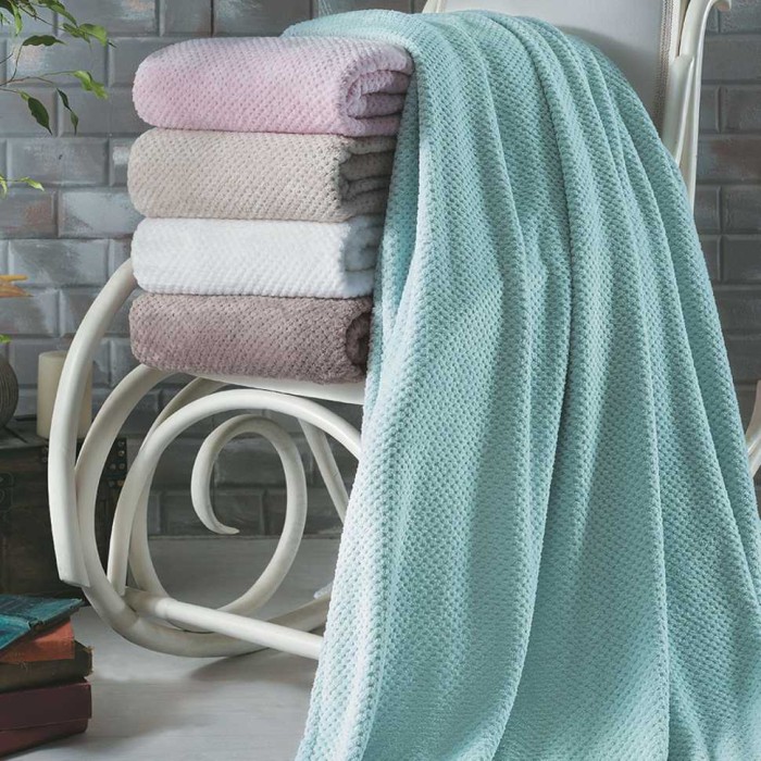 Плед Tivolyo "Nappa Favo Soft", 200x220 см, бежевый