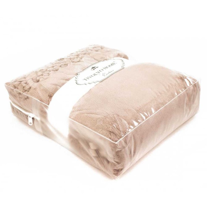 Плед Tivolyo "Nappa Favo Soft", 200x220 см, бежевый