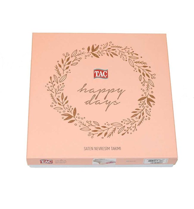 Постельное белье Tac Saten "Nova", 2-х спальное (евро), зеленый