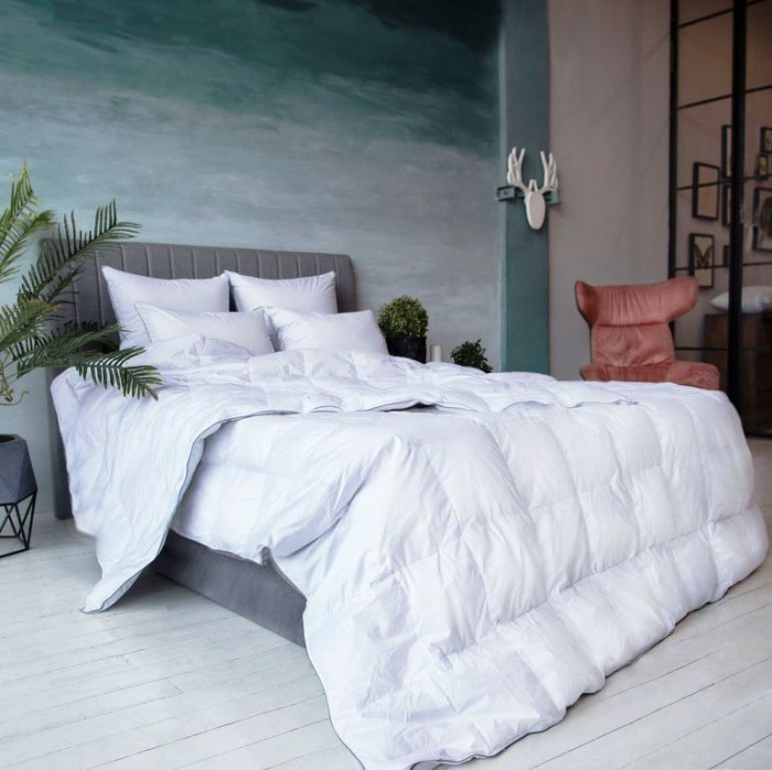 Одеяло German Grass пуховое "Gray Familie Down", 220x240 см, всесезонное