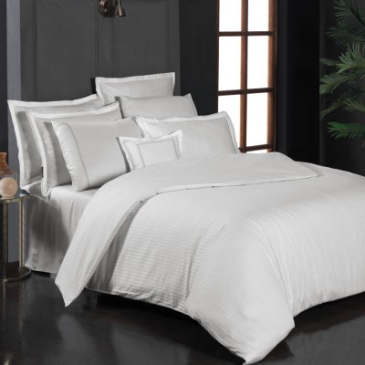 Постельное белье Sarev страйп "Jacquard", 1,5 спальное, белый