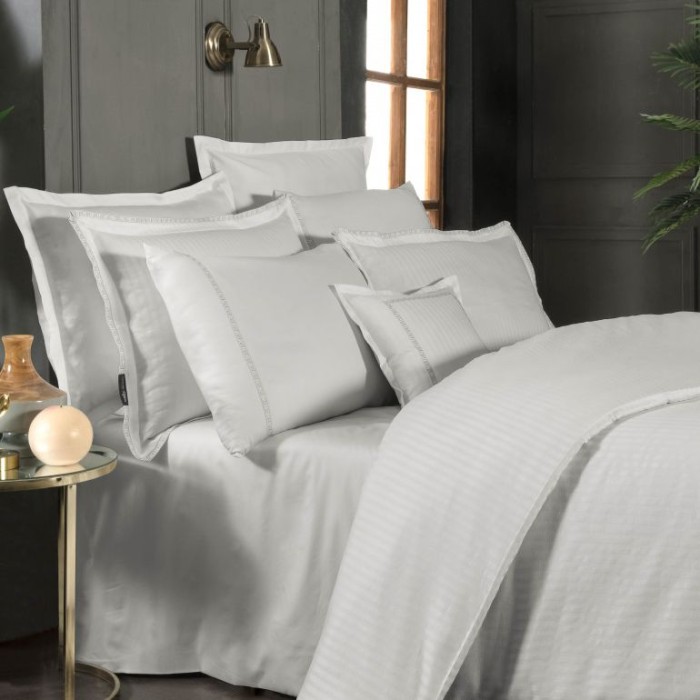 Постельное белье Sarev страйп "Jacquard", 1,5 спальное, белый