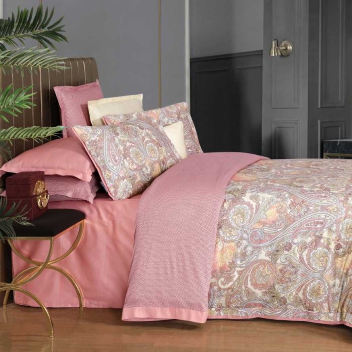 Постельное белье Sarev "Volga", 2-х спальное (евро), розовый