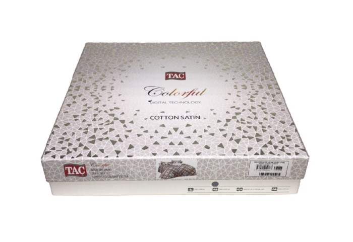 Постельное белье Tac DIG Saten "Crosby", 2-х спальное (евро), кремовый