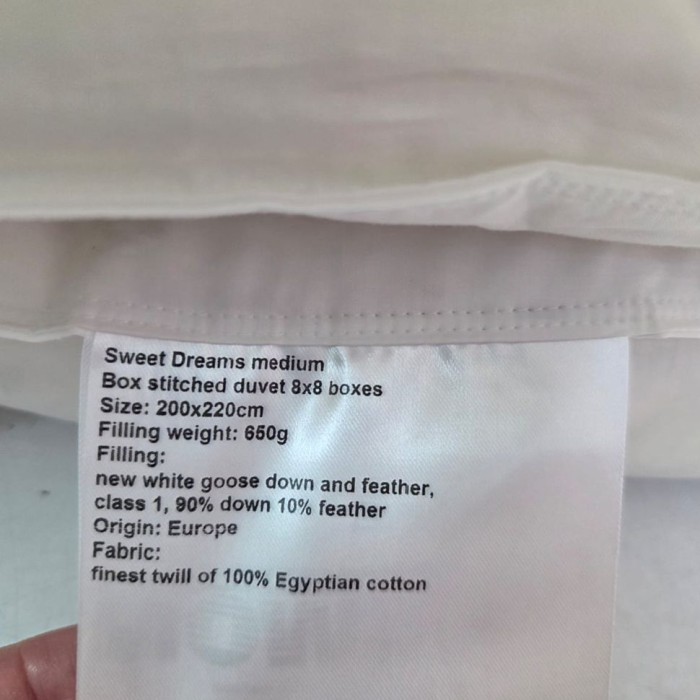 Одеяло Kunsemuller пух-перо "Sweet Dreams Decke", 200x220 см, всесезонное