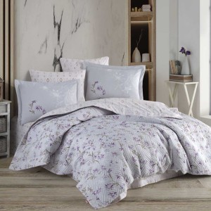 Постельное белье Hobby с покрывалом "Emprime Jardin", 2-х спальное (евро), фиолетовый