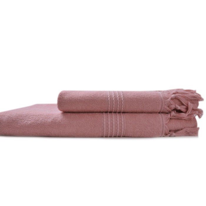 Полотенце Hamam "Meyzer Tassels", 100x150 см, пыльно-розовый