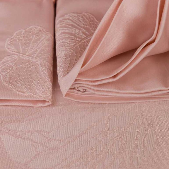 Постельное белье Tivolyo жаккард "Lidia", 2-х спальное (евро), пудра