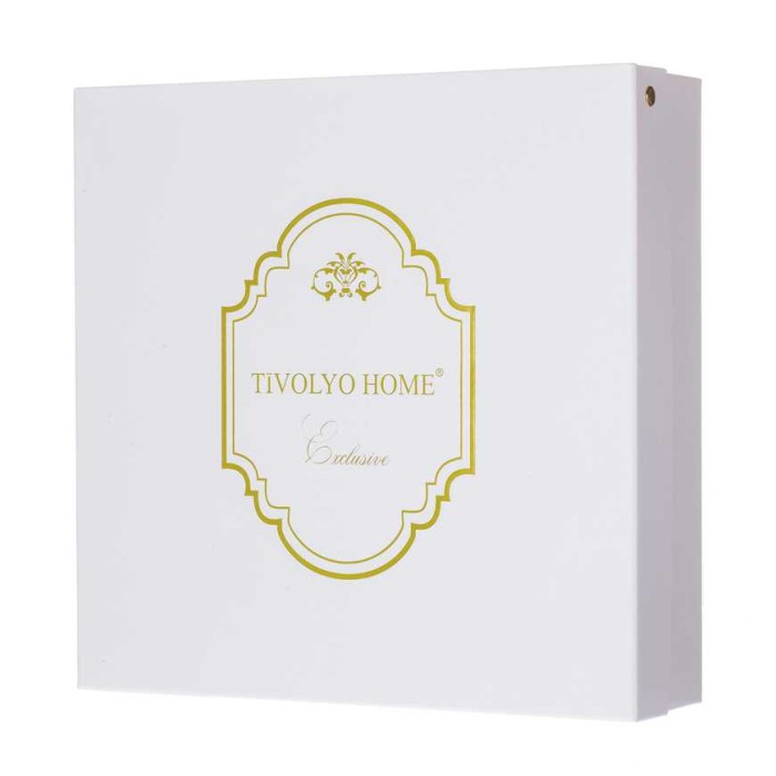 Постельное белье Tivolyo жаккард "Lidia", 2-х спальное (евро), пудра