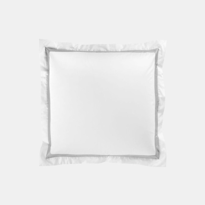 Наволочка  German Grass широкая отделка "Alpine Ash Grey Allure", 70x70 см, 2 шт, белый