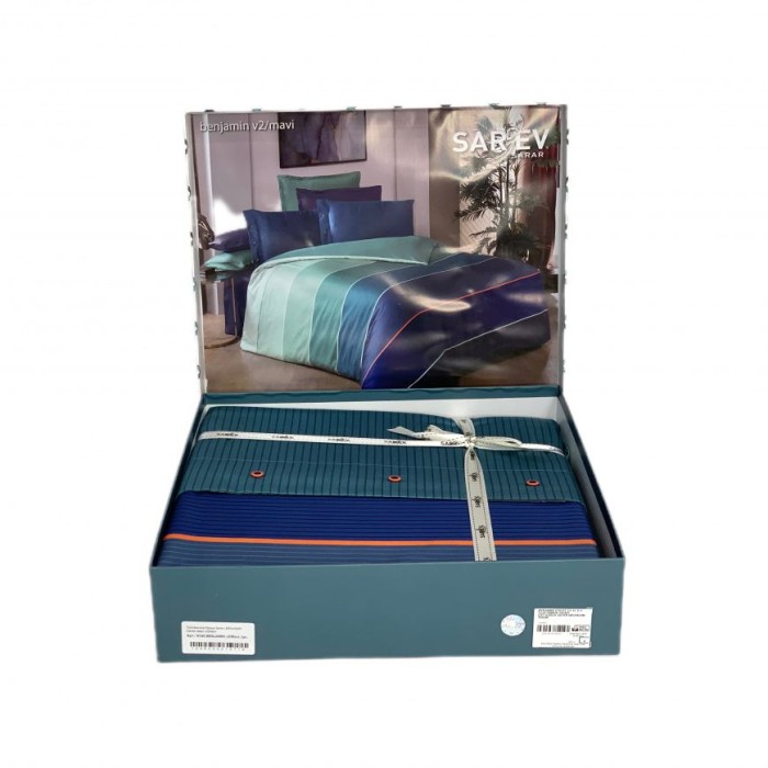 Постельное белье Sarev "Benjamin", 2-х спальное (евро), синий